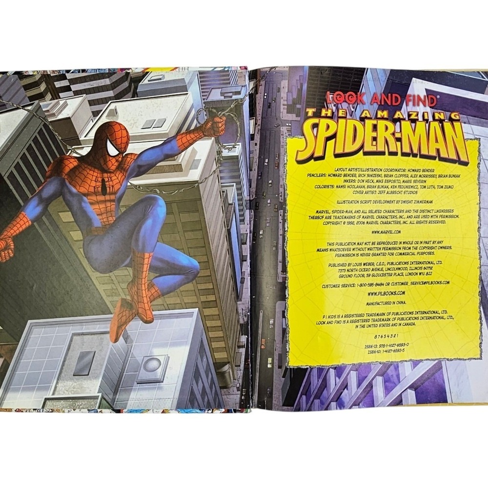 Marvel Look and Find The Amazing Spider-Man Hardcover Kids Activity Book 2006 - Picture 5 of 7